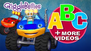 Monster Truck ABC  More Monster Truck Espisodes  Over 1 Hour  GiggleBellies [upl. by Vern]