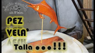 Tallado de madera sencillo  PEZ Vela efrain zerrilla [upl. by Aztin246]