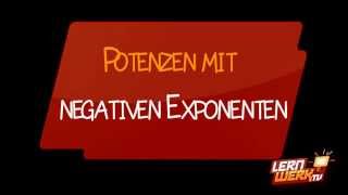 Potenzen mit negativen Exponenten Teil 1 by LernwerkTV [upl. by Arodnahs]