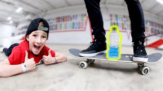 Father Son SKATEBOARD BOTTLE FLIPS  Warehouse Wednesday [upl. by Gnilyam]