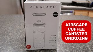 Airscape Stainless Steel Coffee Canister  Matte Red Rock  Unboxing [upl. by Heady]