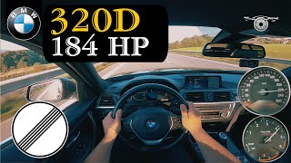 BMW F30 320D 2012  Acceleration on German Autobahn  Beschleunigung 100200 kmh  No Limit Highway [upl. by Redfield]