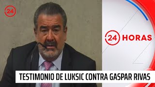 Las 10 frases que dejó el testimonio de Luksic en contra del diputado Gaspar Rivas  24 Horas TVN [upl. by Norej]