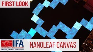 Nanoleaf Canvas Smart Light Squares  First Look IFA2018 [upl. by Henning]