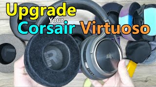 How to Upgrade the Earpads on Corsair Virtuoso RGB SE  Gaming Headset [upl. by Celeski864]