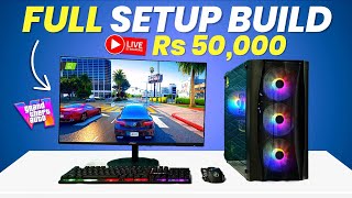 Rs 50000 Full Setup🔥Gaming PC Build in 2024 [upl. by Arimahs]