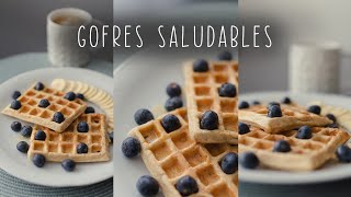 Receta de GOFRES SALUDABLES Desayunos saludables Healthy waffles [upl. by Zysk]