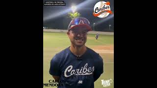 Entrevista a Willians Astudillo y Carlos Mendoza Jr de los Caribes de Anzoátegui 🏹🇻🇪⚾️ [upl. by Llehsal]