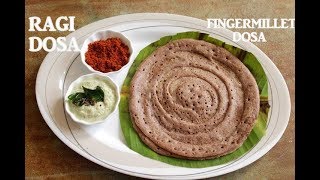 Ragi Dosa  Fermented Ragi Dosa  ರಾಗಿ ದೋಸೆ [upl. by Joanne793]