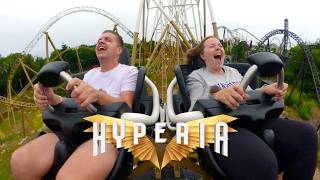 WE RODE HYPERIA First Time OnRide Reaction to Thorpe Parks INSANE New Roller Coaster [upl. by Ewold]