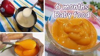 3 Baby food Recipes for 6 months above babies [upl. by Patsis]