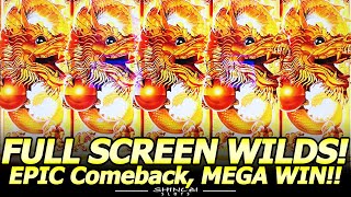 EPIC COMEBACK Mega Big Win FULL SCREEN WILDS in Imperial Wealth Triple Sparkle Slot [upl. by Hewes905]