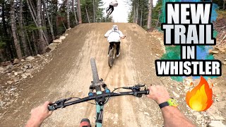 RIDING A BRAND NEW MTB JUMP TRAIL IN WHISTLER [upl. by Sualokcin457]