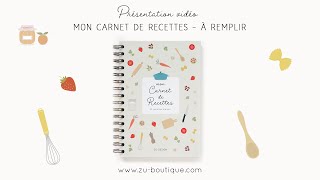 TUTO LIVRE DE RECETTES CUISINE PAPIERS ACTION notebook [upl. by Davida]