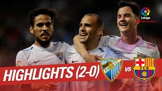 Resumen de Málaga CF vs FC Barcelona 20 [upl. by Soisinoid944]