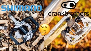 TEST de PEDALES AUTOMATICOS MTB SHIMANO XT vs CRANKBROTHERS MALLET 2  QUE PEDALES COMPRAR PARA MTB [upl. by Humfried]