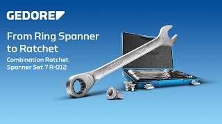 These spanners become a ratchet  GEDORE combination spanner set 7 R012 [upl. by Ynamrej]