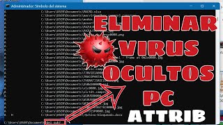 Como Encontrar Virus Ocultos en mi PC y Eliminarlos con CMD  DISCO DURO o USB [upl. by Partridge]