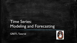 Gretl Tutorial 6 Modeling and Forecasting Time Series Data [upl. by Kruger]