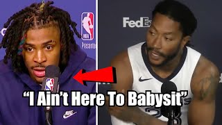 Derrick Rose MESSAGE TO Ja Morant quotIm Not Here To Babysitquot [upl. by Janel]