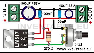 fuente de poder de voltaje variable con lm317 [upl. by Noeht]