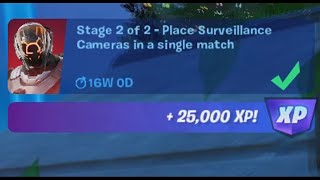 Place Surveillance Cameras in a single match  Foundation Challenges Fortnite Chapter 3 [upl. by Nivac]