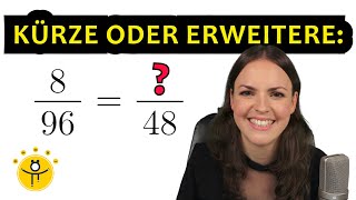 BRÜCHE kürzen und erweitern – Brüche Lücken füllen Bruchrechnung [upl. by Sayers]