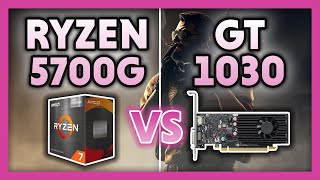 Ryzen 7 5700G VS Core i3 10100F  GT 1030 Benchmark [upl. by Ahtnamas]