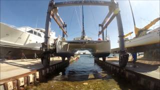 Launching our Catamaran and first ever Seatrial  sv Catchin Rays [upl. by Maje]