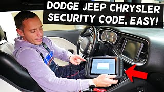 WHERE TO FIND PIN CODE SECURITY CODE ON DODGE JEEP CHRYSLER RAM CHARGER DURANGO WRANGLER CHEROKEE [upl. by Akehsal]