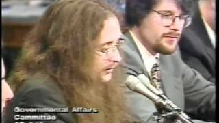 Hackers Testifying at the United States Senate May 19 1998 L0pht Heavy Industries [upl. by Wallas]