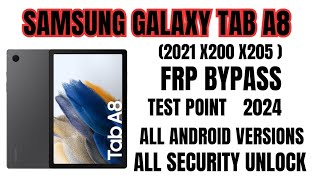 Samsung Galaxy Tab A8 FRP Bypass  ALL SECURITY UNLOCK  test point Unlocktool 2024 [upl. by Keiryt197]