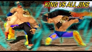 TAS King VS All Jins  Tekken 3 Arcade Version Requested [upl. by Onateag]