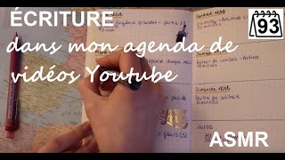 ASMR français  Écriture dans mon agendabujo 93 [upl. by Eldreeda907]