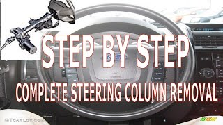 DIY  Complete Steering Wheel Column Removal  For Vehicles wElectric Power Assist Steering [upl. by Nerra]