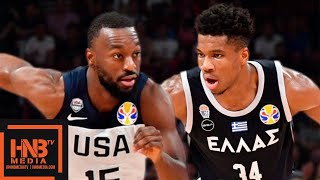 USA vs Greece  Full Game Highlights  FIBA World Cup 2019 [upl. by Lartnom519]