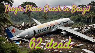 Tragic Plane Crash in Brazil Reports are that 62 people died [upl. by Lydnek213]