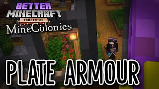 Better Minecraft MineColonies 74  PLATE ARMOUR VS MUMMY RAID [upl. by Omiseno]