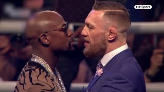 Floyd Mayweather vs Conor McGregor World Tour best bits [upl. by Dnalrag579]