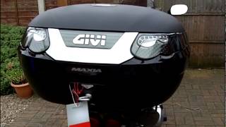 Givi E55 Maxia NT Top Box First Unboxing and Fitt [upl. by Rezeile]