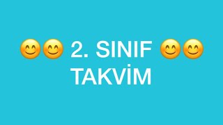 2 SINIF TAKVİM [upl. by Lombard]