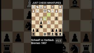 Carl Hartlaub defeats Georg Schaaff with a smothered checkmate chess [upl. by Lytsyrk]