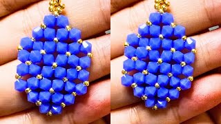 Beaded earrings tutorial easy with bicone 4mm amp seed beads 110 step by step howto beads [upl. by Salazar]