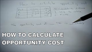 How to calculate opportunity costs [upl. by Beutner511]