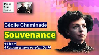 Cécile Chaminade Souvenance Recollection Op76 No1 [upl. by Manvil]