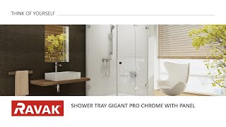 RAVAK installation instructions  Gigant Pro Chrome shower tray with panel [upl. by Meares917]