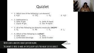 Chemistry Quizlet States of Matter amp Pure and Impure Substances [upl. by Anaidirib516]