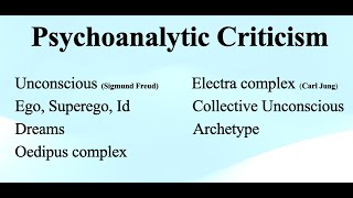 Psychoanalytic Criticism [upl. by Leasia]