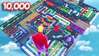 Win this EASY 2000 LEVEL DEFAULT DEATHRUN for 10000 VBUCKS Fortnite Creative Mode [upl. by Aeynod]