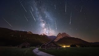 Perseid meteor shower lights up night skies across the world [upl. by Aleusnoc]